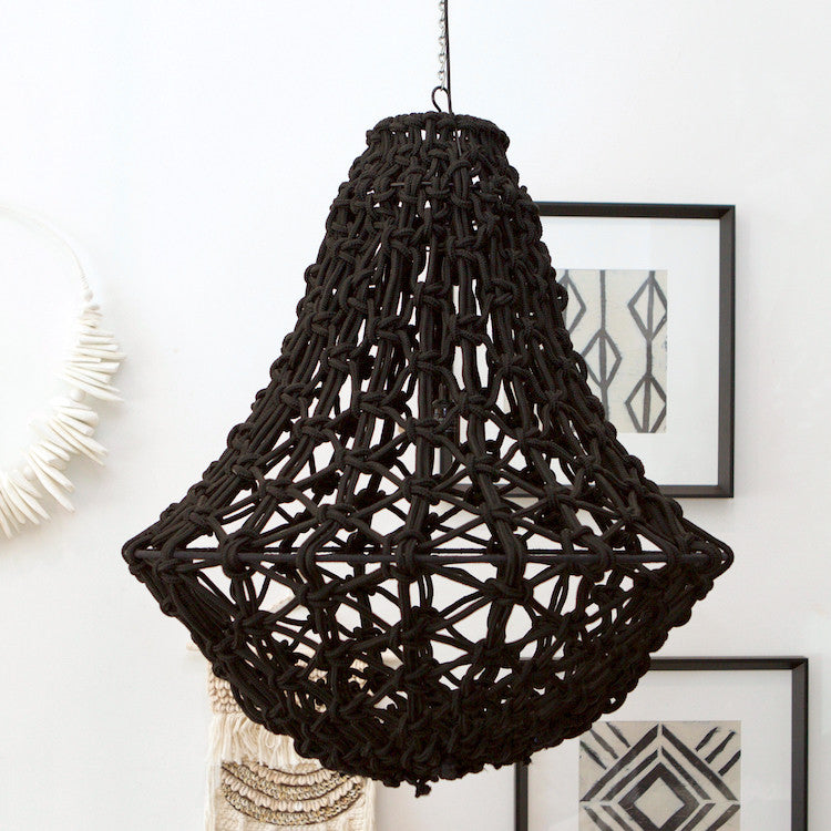 Rope Chandelier - Black