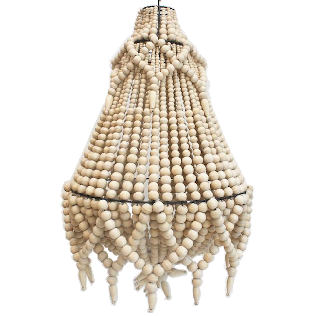 Beaded Chandelier - Small - Natural