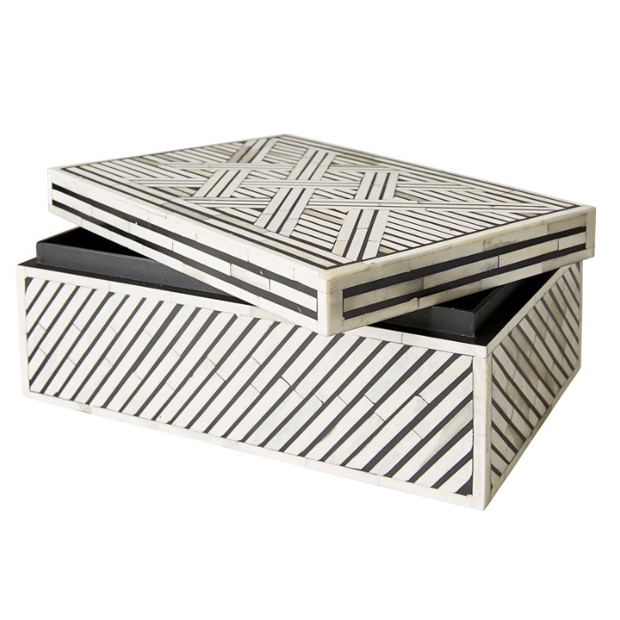 Bone Inlay Boxes - Black & White