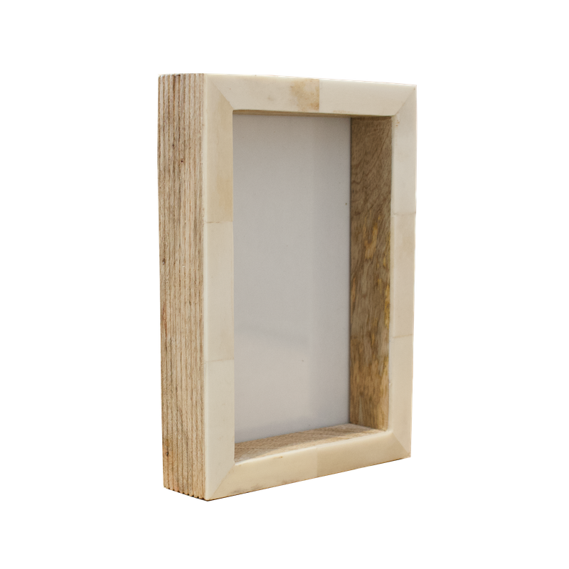 Bone & Wood Shadow Photo Frames