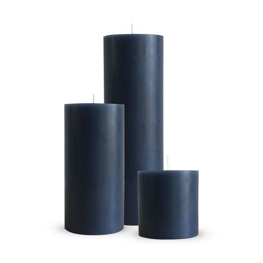 Grey Pillar Candles