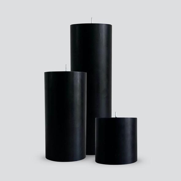 Black Pillar Candles