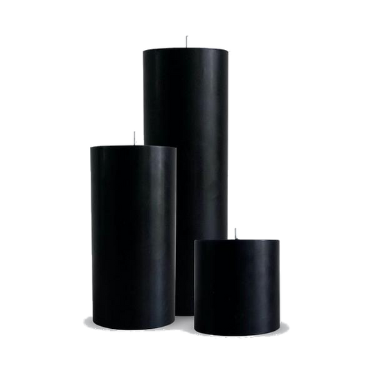 Black Pillar Candles