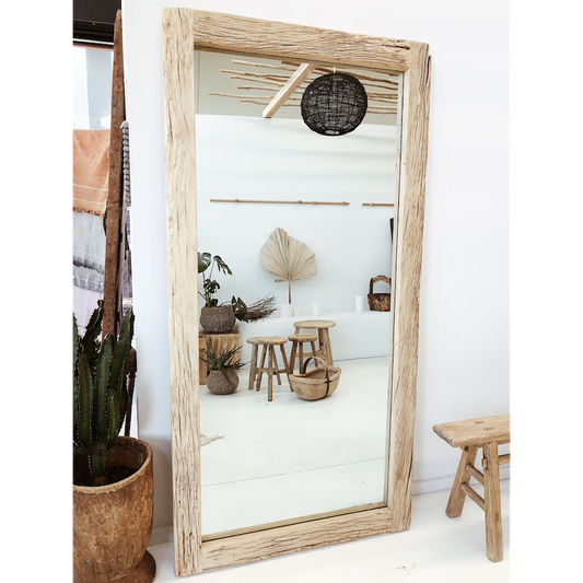 Recycled Elm Wood Mirror