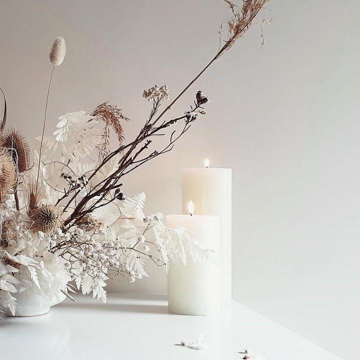 Warm White Pillar Candles