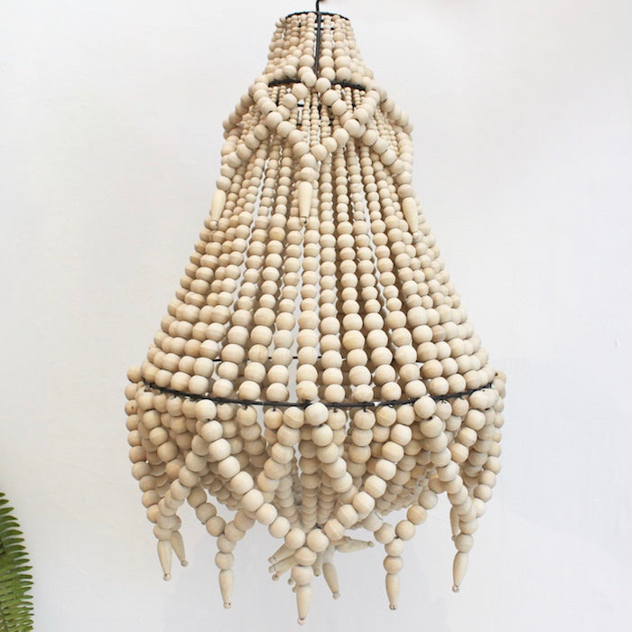 Beaded Chandelier - Small - Natural