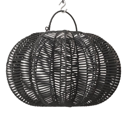 Lotus Pendant - Black Rattan