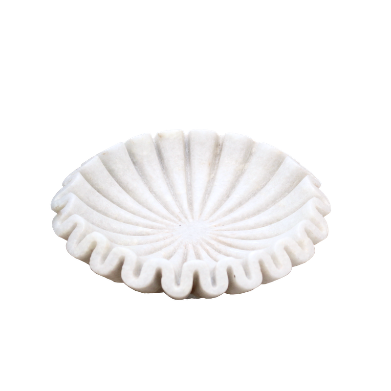 Marble Fluted Bowl