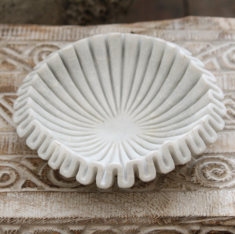 Marble Fluted Bowl