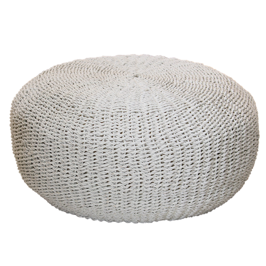 Seagrass Pouffe - White